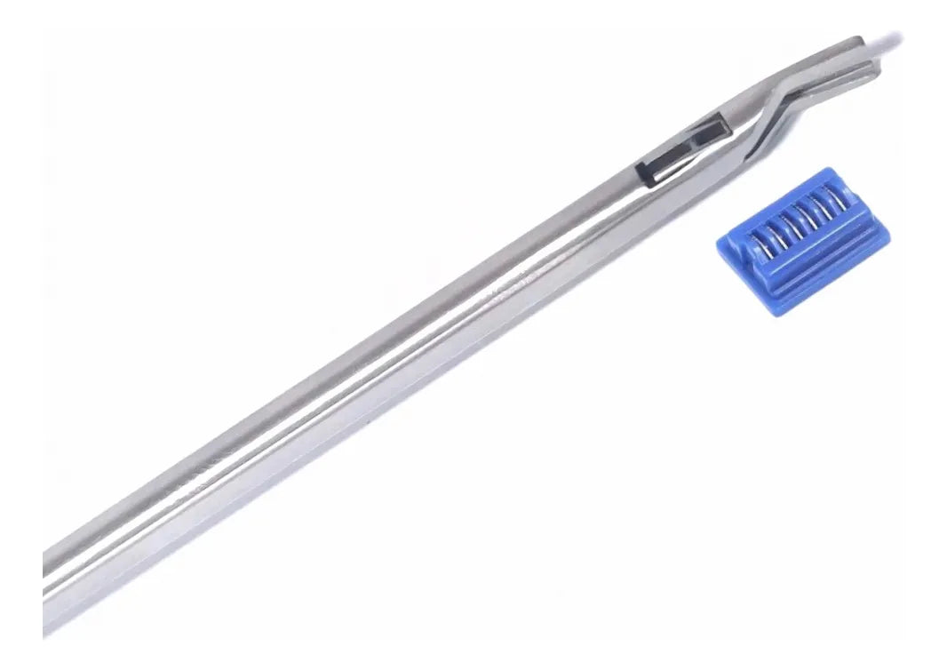 Aplicador para Clip de Titanio LT100 Simple Acción Material: Acero Inoxidable Medida: 330mm Diámetro: 5mm Nuestro aplicador para Clips de LT100 cumple con los más altos estándares de calidad. Garantía del vendedor: 10 días